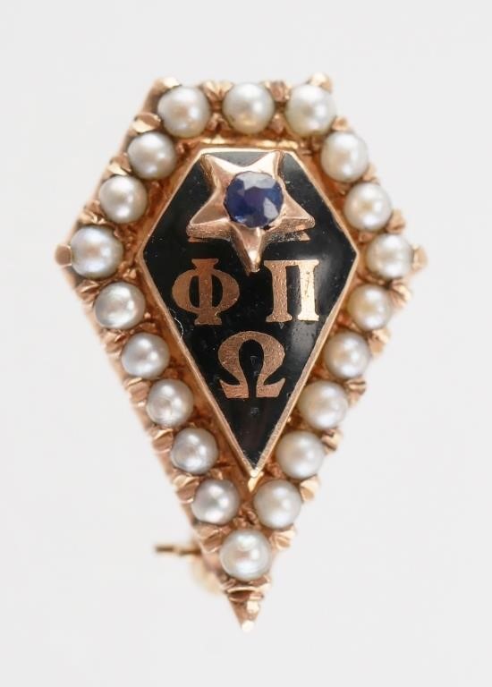 VINTAGE PHI OMEGA PI SORORITY 10K 3647ec