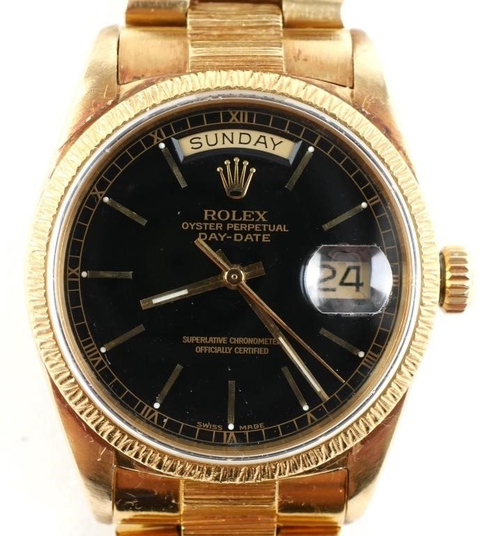 ROLEX 18K OYSTER PERPETUAL DAY