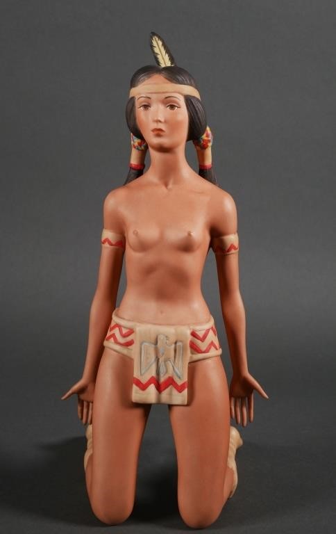 ISPANKY NUDE INDIAN WOMAN PORCELAIN 36485e