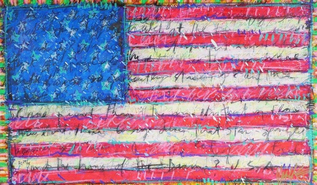 TIM YANKE, AMERICAN FLAG, CANVAS