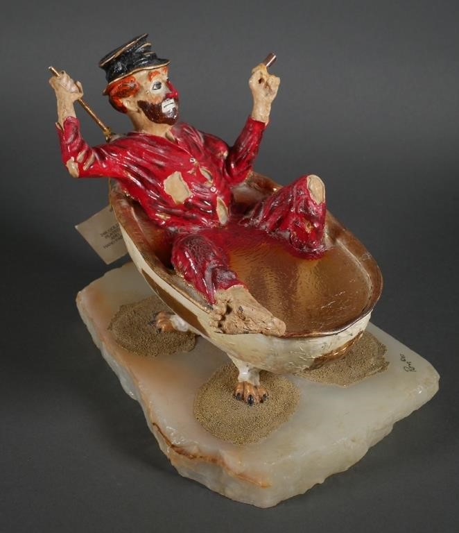 RON LEE BATHING HOBO CLOWN SCULPTURERON