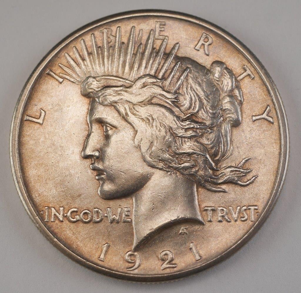 1921 HIGH RELIEF US PEACE SILVER