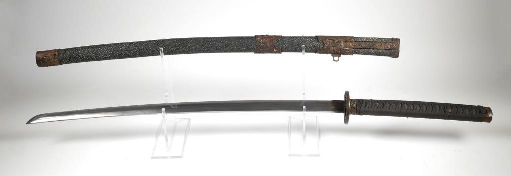 SIGNED JAPANESE KATANA SWORD & SCABBARDJapanese