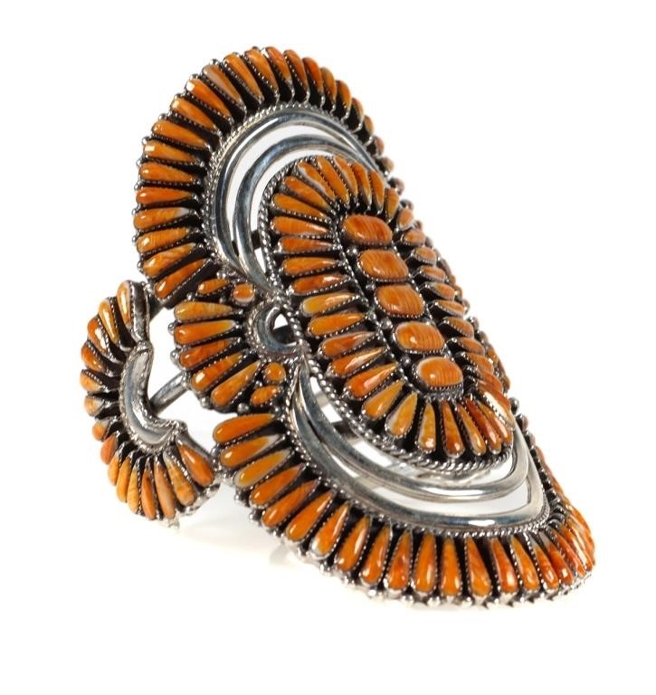 STERLING AND ORANGE SPINY OYSTER 36494b