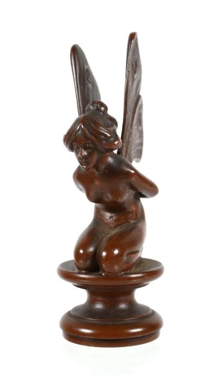 ART NOUVEAU NUDE BRONZE FAIRY WINGED