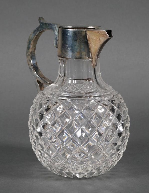 ENGLISH STERLING & CUT GLASS SYRUP
