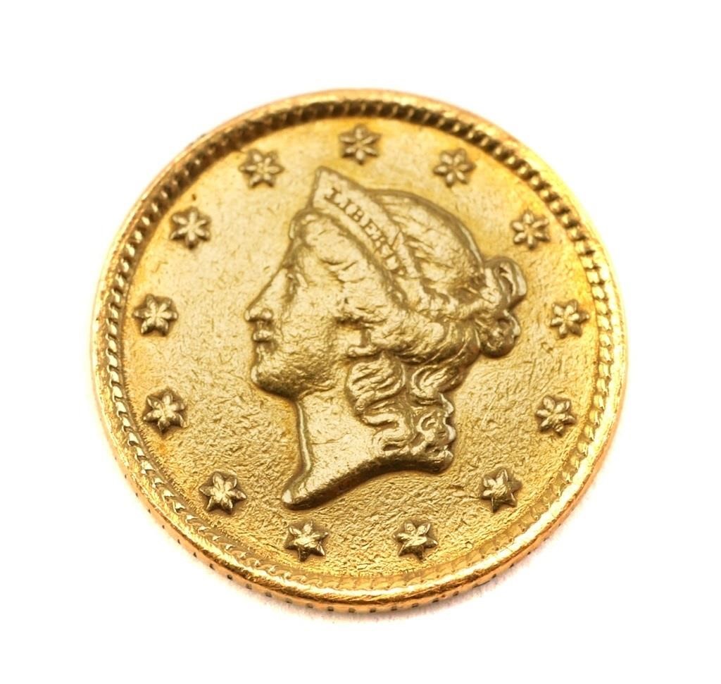 1849 US LIBERTY GOLD DOLLAR $1