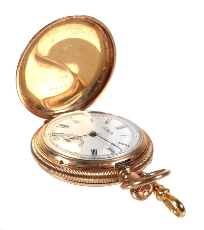 14K WALTHAM MODEL 1882 POCKET WATCH 3649b4