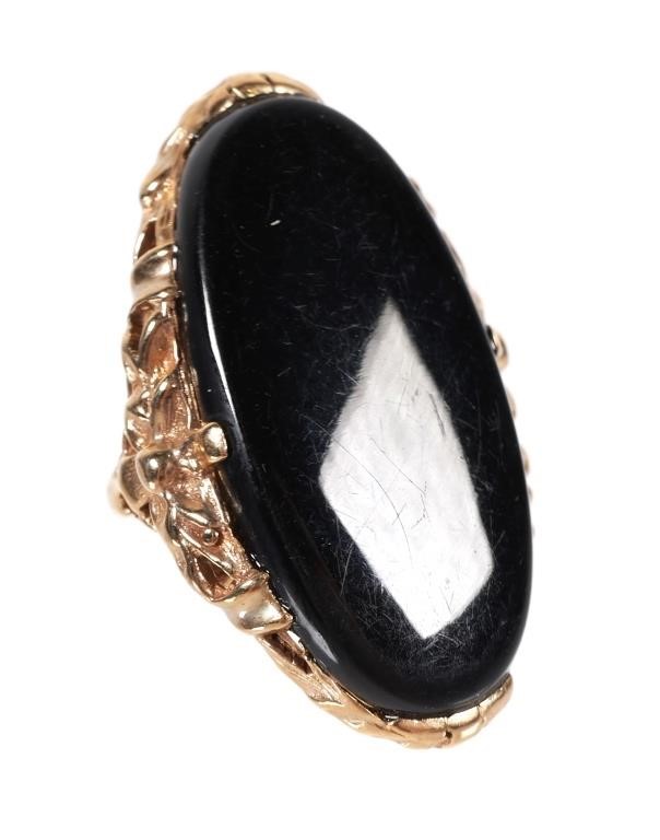 14K GOLD ONYX RING14K yellow 3649db