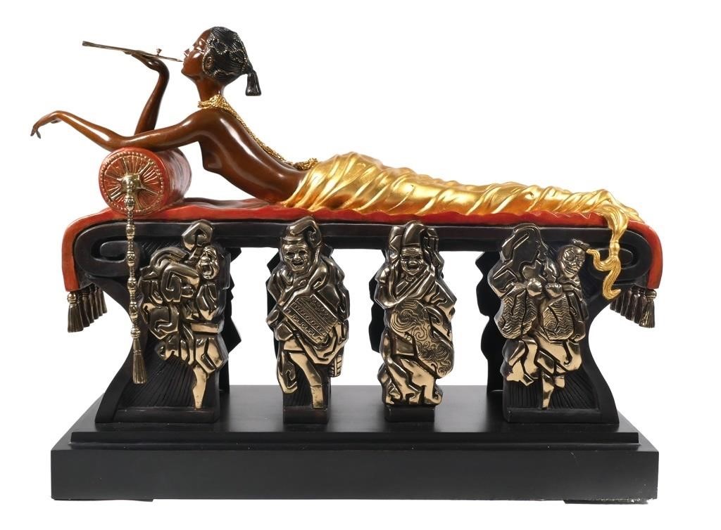 ERTE DAYDREAMS BRONZE SCULPTURESigned 3649e6