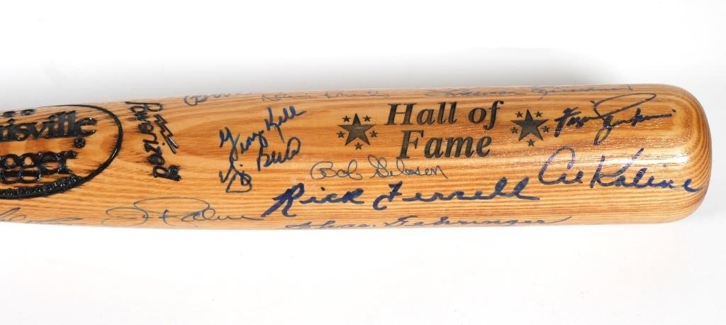 MLB HALL OF FAME PLAYERS SIGNED BAT