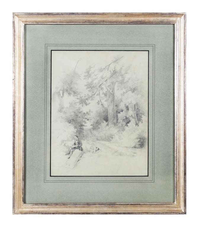 JOHN WOODSIDE LANDSCAPE DRAWINGPencil 364a5a