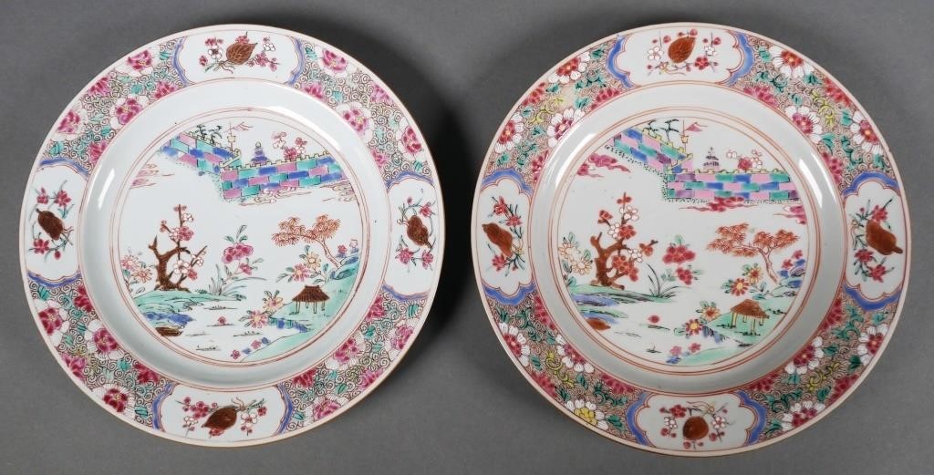 PAIR 18C CHINESE EXPORT FAMILLE 364a5f