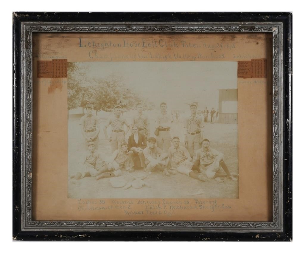 1896 BASEBALL CHAMPIONS PHOTO, LEHIGH