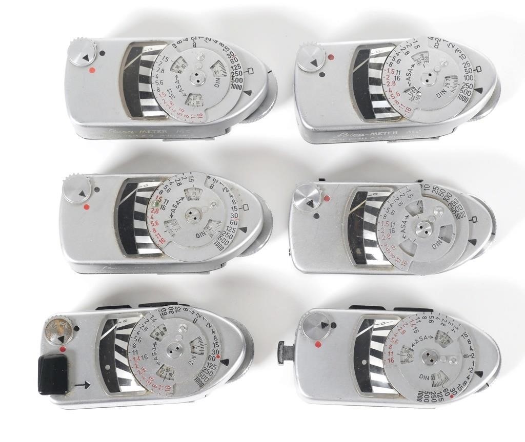 (6) VINTAGE LEICA LEITZ LIGHT METERS