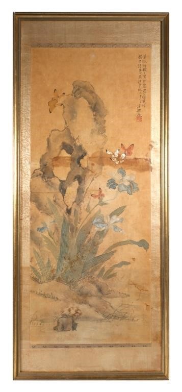 CHINESE SCROLL PAINTING BUTTERFLIESChinese 364b2b