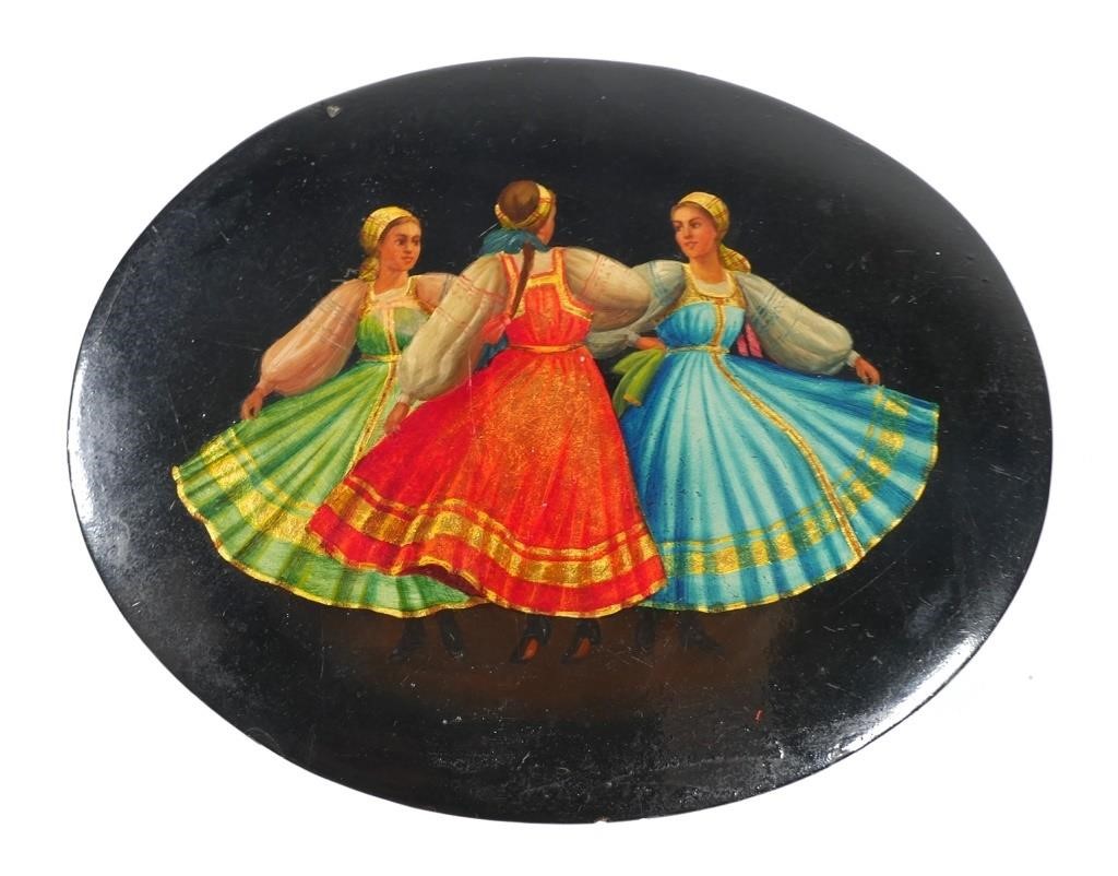 DANCING WOMEN RUSSIAN LACQUER 364b39