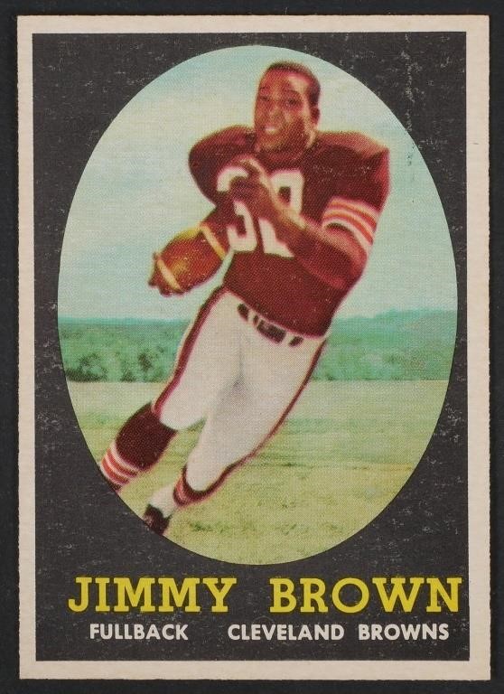 1958 JIMMY BROWN ROOKIE CARD #62The