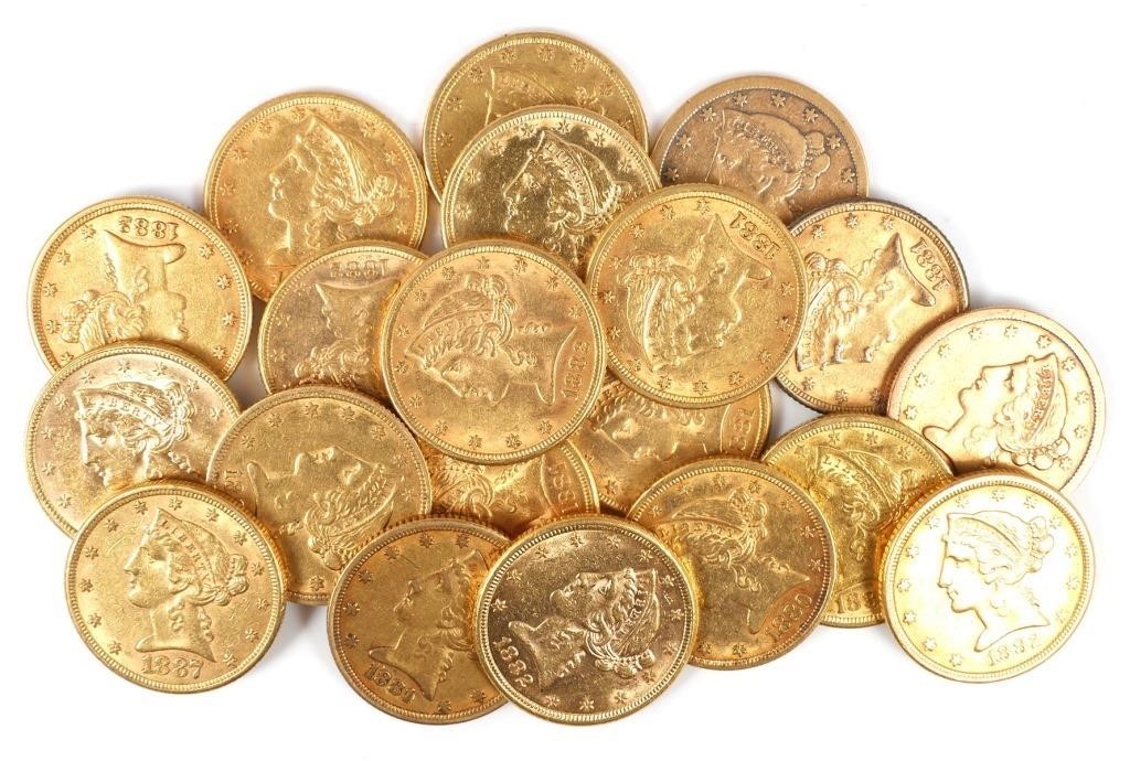 20 U S GOLD 5 HALF EAGLE COINS20 364b7f