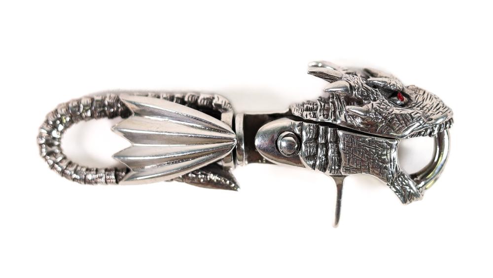 STERLING SILVER DRAGON HEAD KEYCHAINSterling 364bad