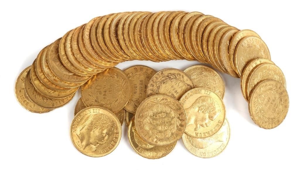 50 FRANCE GOLD COINS (20F) 20 FRANCS50