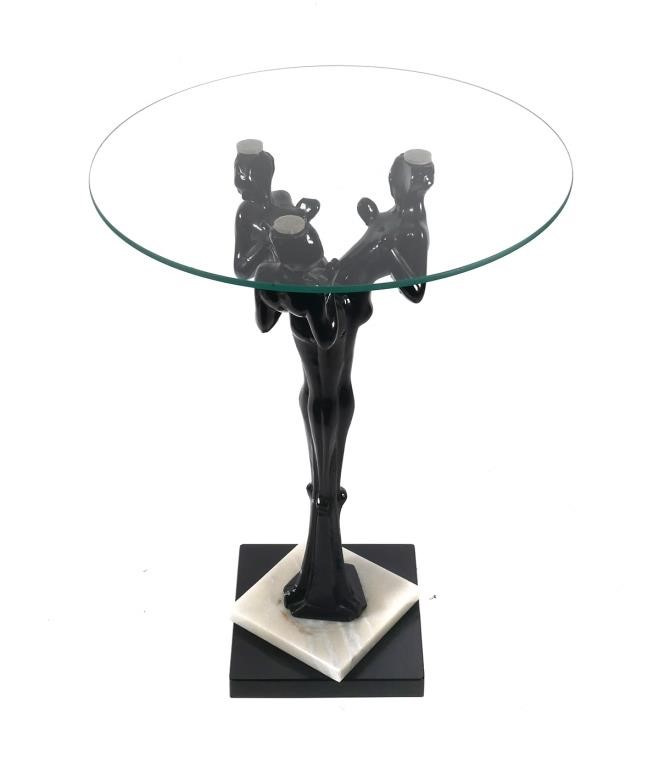 ART DECO STYLE FIGURAL TRIPLE NUDE 364bde