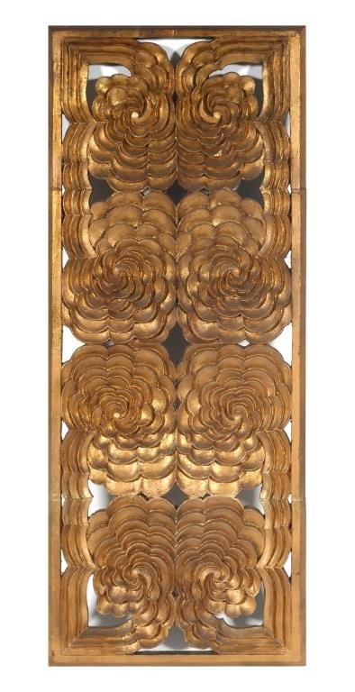 ANTIQUE CARVED FLORAL WOOD GILT