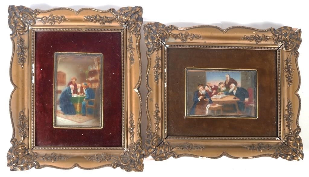 (2) MINIATURE PAINTINGS, JUDAICATwo