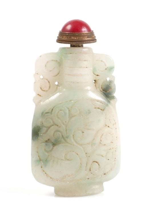 CHINESE CARVED JADE SNUFF BOTTLEChinese 364cba