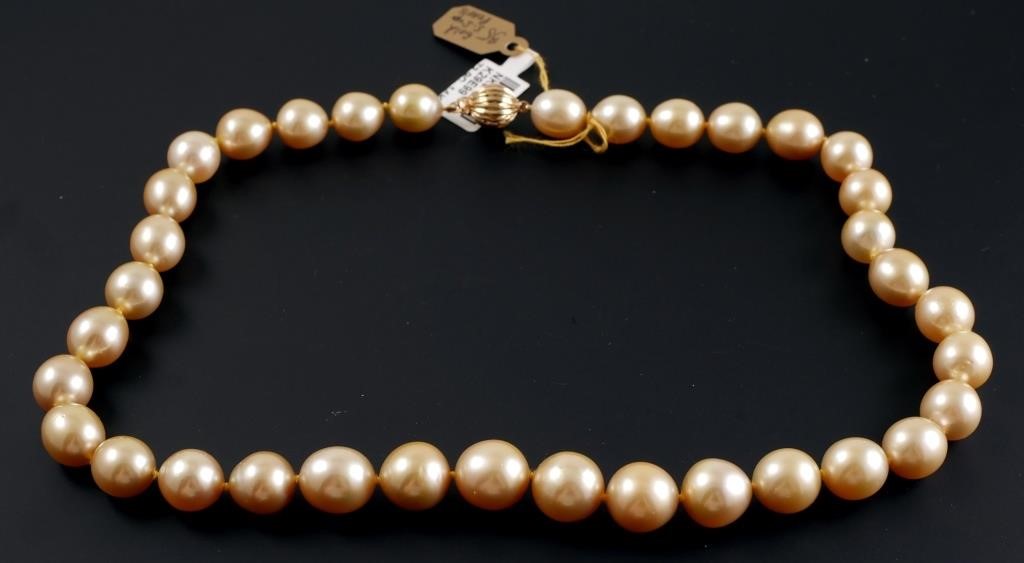 GOLDEN SOUTH SEA PEARL NECKLACE 35  364ce6