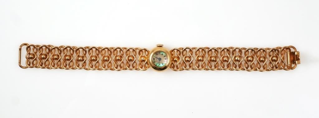 14K YELLOW GOLD FANCY LINK SCHULZ LADIES