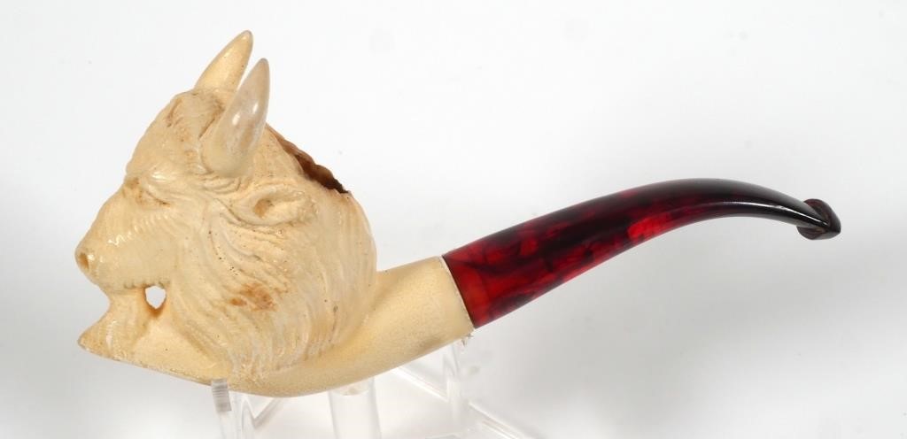 MEERSCHAUM BUFFALO BISON PIPE  364dc5