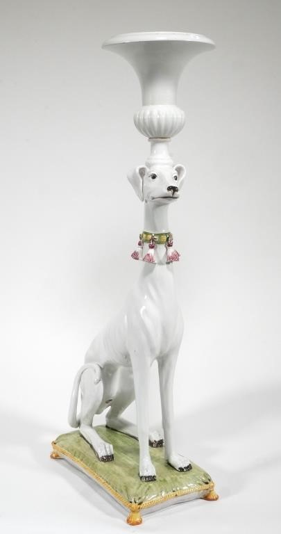 MONUMENTAL ITALIAN CERAMIC GREYHOUND 364df2