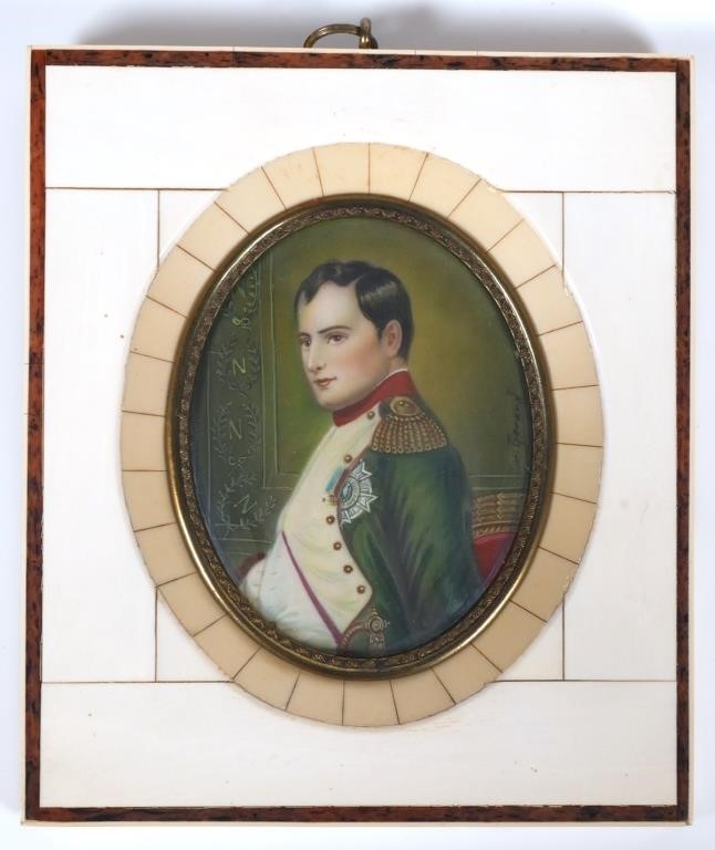 ANTIQUE MINIATURE PAINTING, NAPOLEON