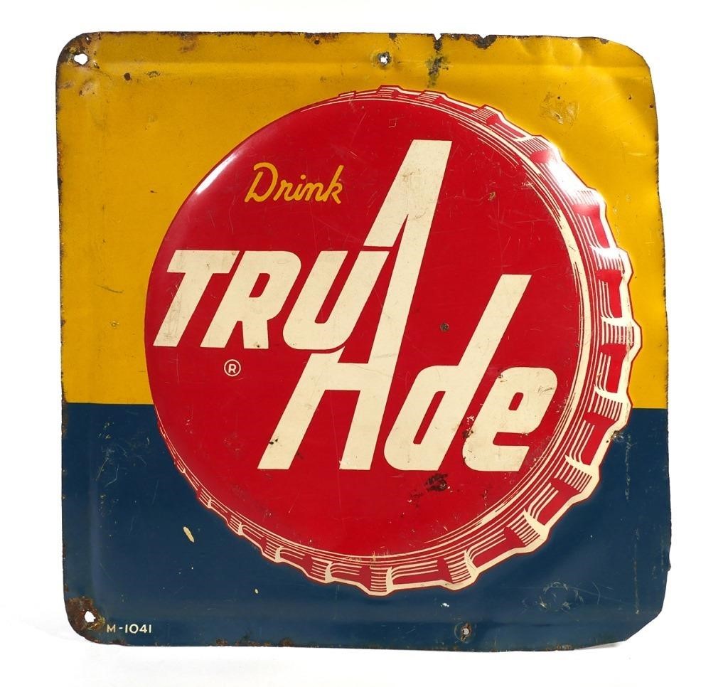 VINTAGE DRINK TRU-ADE TIN ADVERTISING