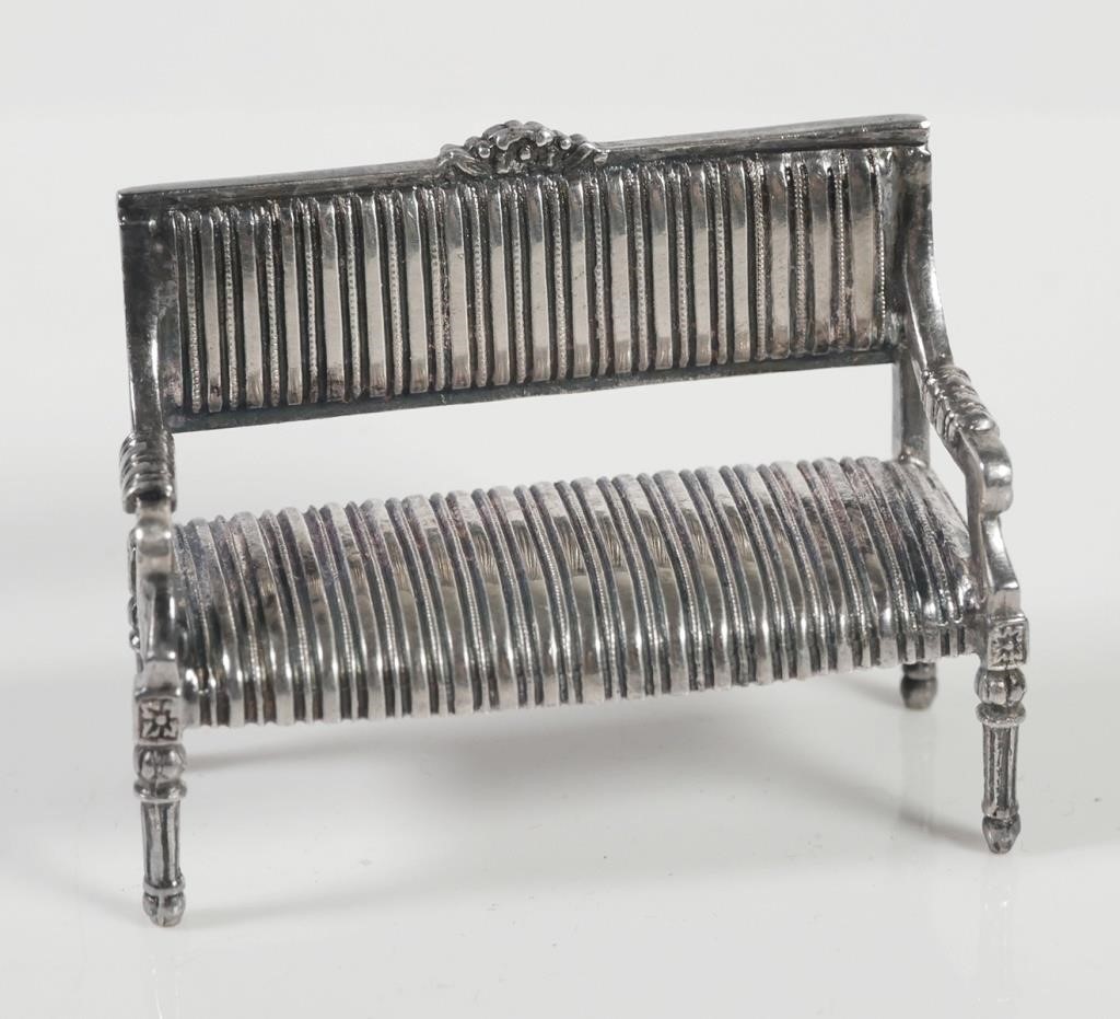 STERLING SILVER MINIATURE BENCH