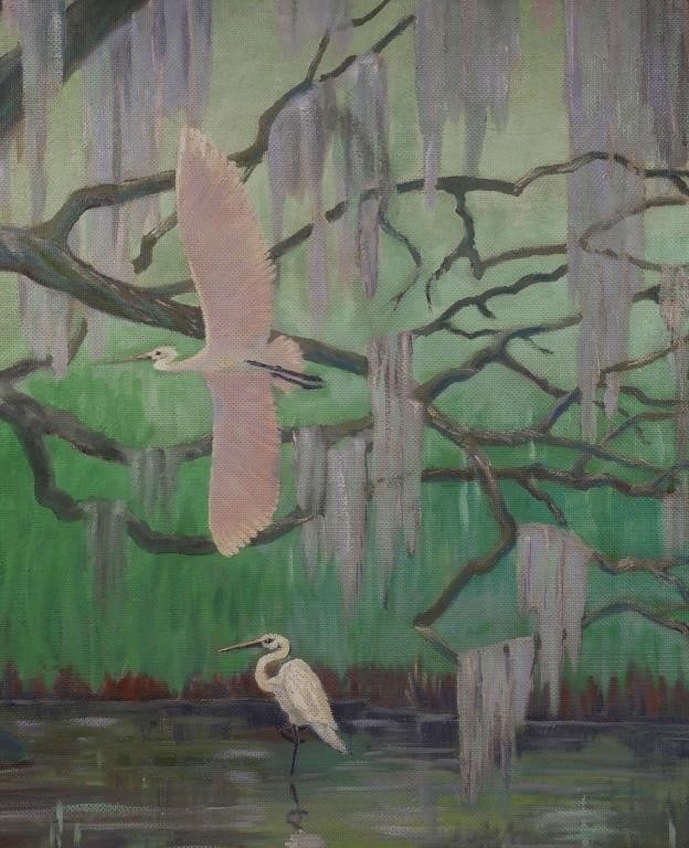 JAMES MCGIBBON BROWN EGRETS OIL 364eb8