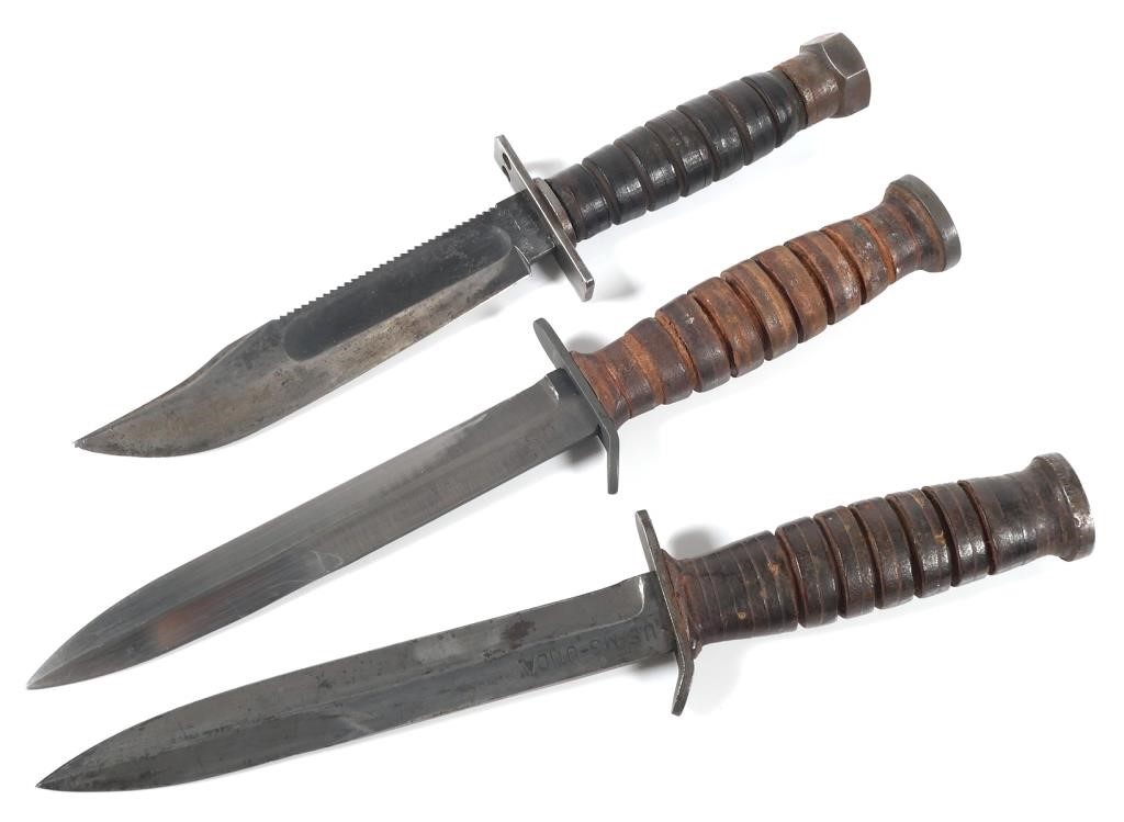 (3) US MILITARY KNIVES M3 UTICA