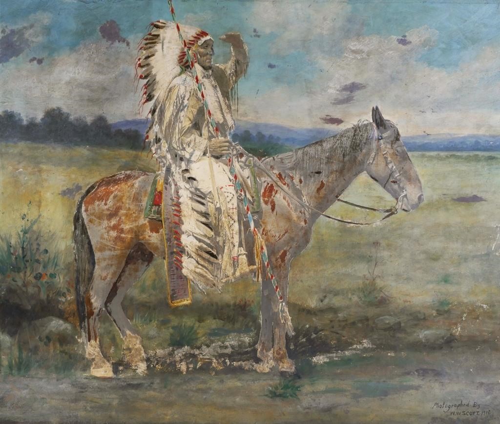 W.W. SCOTT, LARGE INDIAN CHIEF