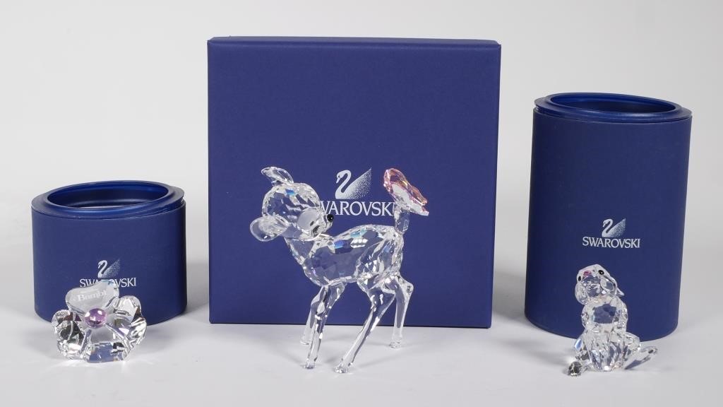 (3) SWAROVSKI CRYSTAL DISNEY BAMBI