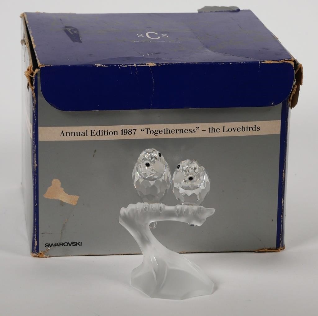 SWAROVSKI CRYSTAL LOVEBIRD FIGURINES 365194