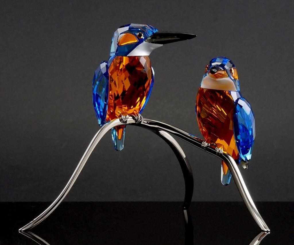 SWAROVSKI CRYSTAL KINGFISHERS BLUE 36519a