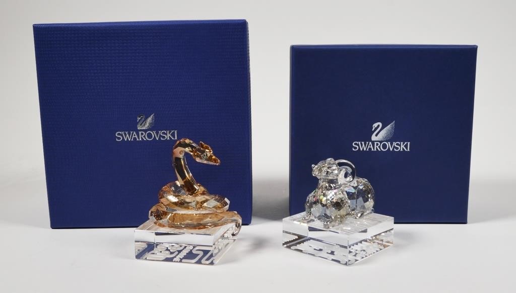  2 SWAROVSKI CRYSTAL FIGURES  3651a9