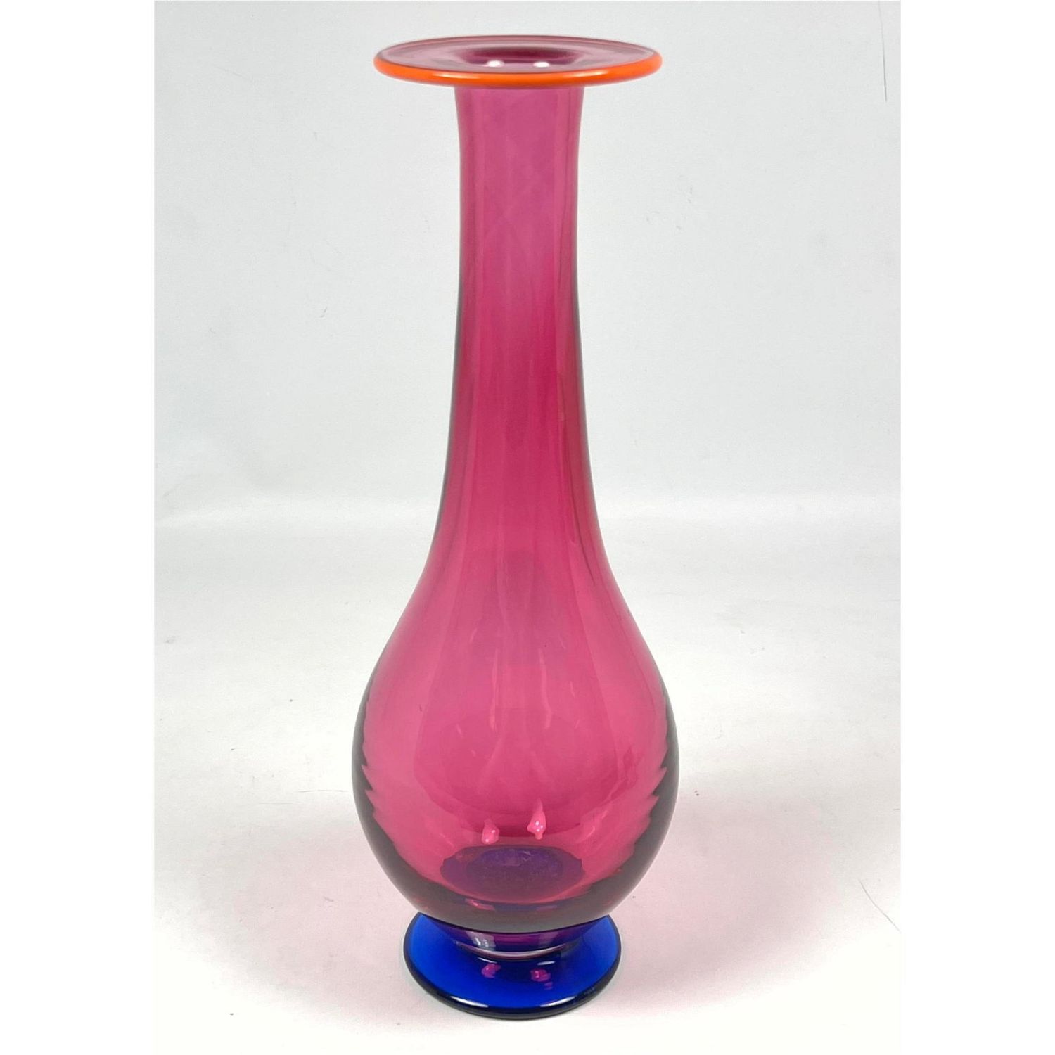 ORREFORS Studio Sweden Art Glass Vase.