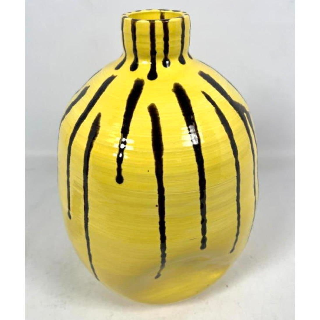 Large 14" Yellow Glazed Pottery