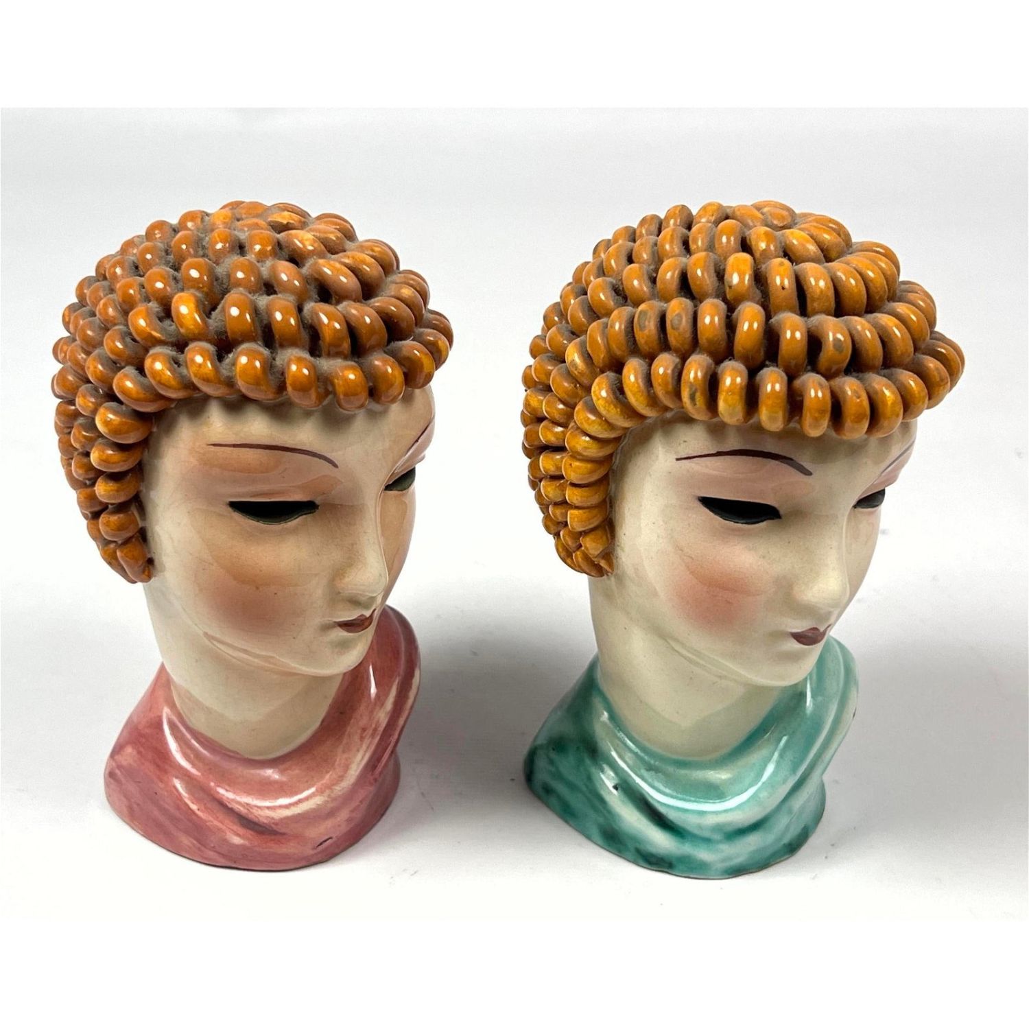 Pr Italian Mid Century Glazed Pottery