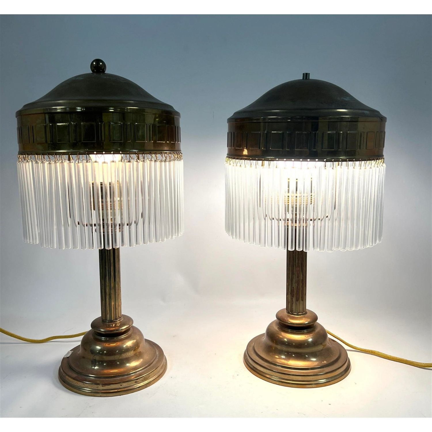 Pair Secessionist Style Table Lamps