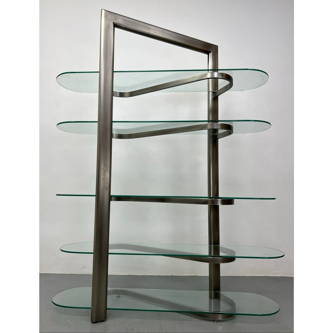 Modernist Stainless Etagere Display 362c35