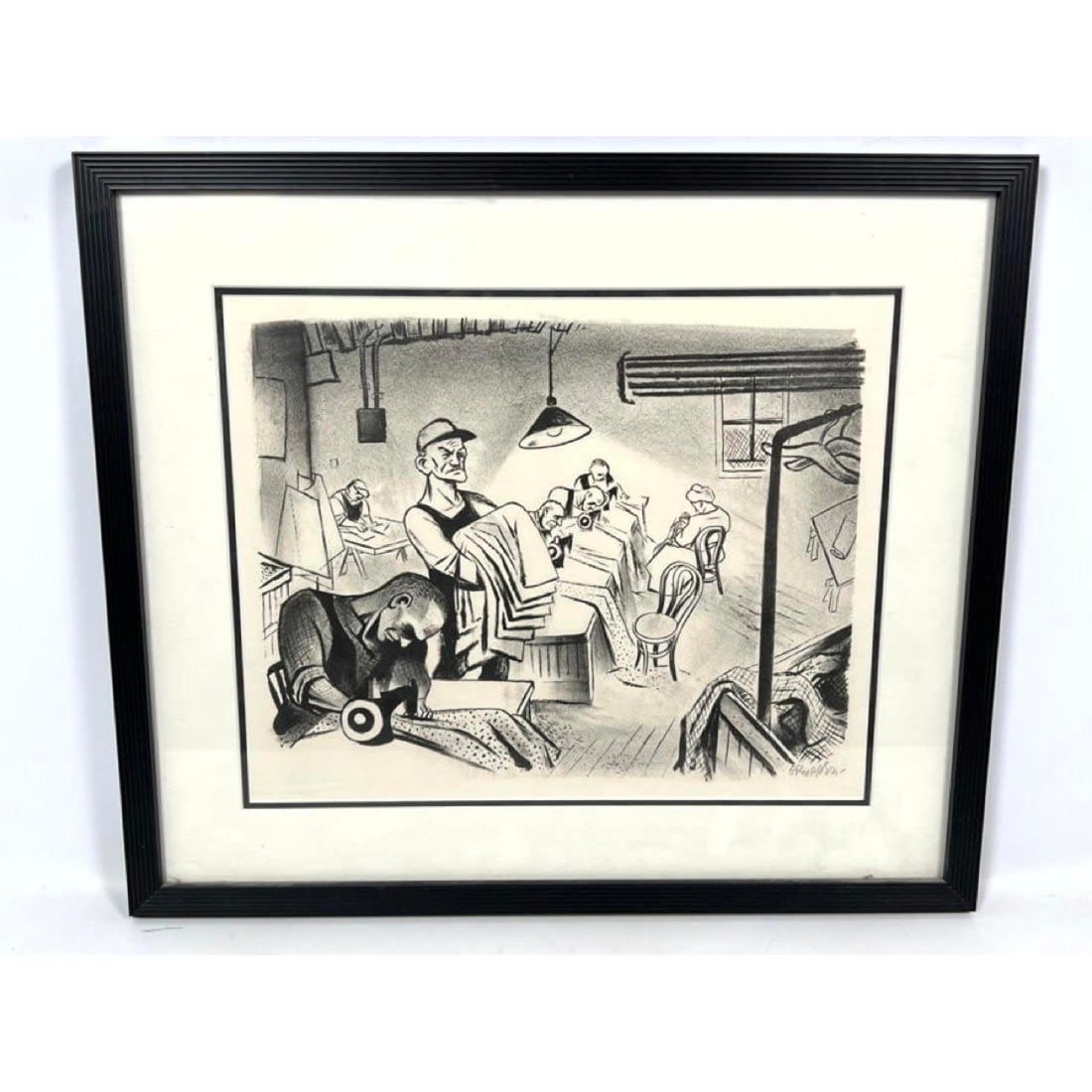 William Gropper Sweatshop lithograph 362c67