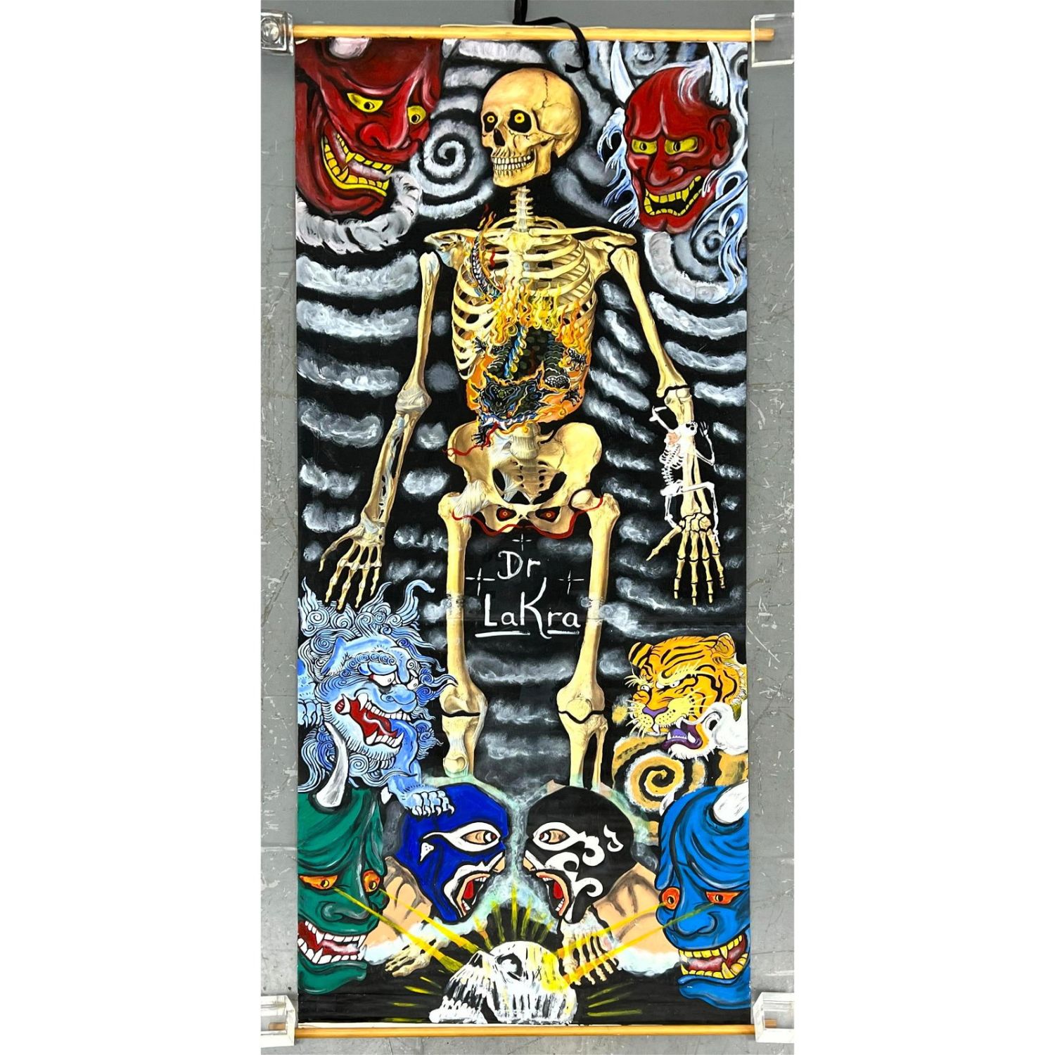 Dr LaKra Scroll Painting Skeleton 362c79